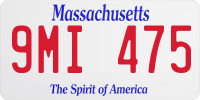 MA license plate 9MI475