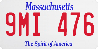 MA license plate 9MI476
