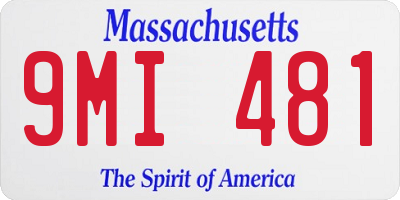 MA license plate 9MI481