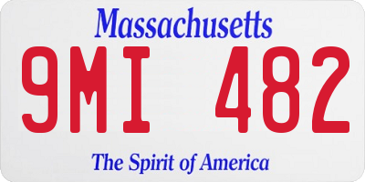 MA license plate 9MI482
