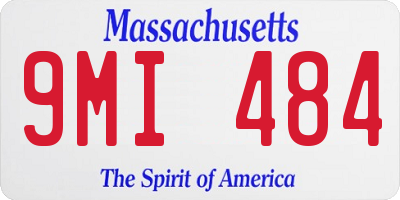 MA license plate 9MI484
