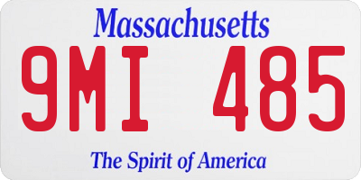 MA license plate 9MI485