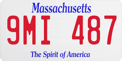 MA license plate 9MI487