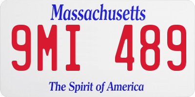 MA license plate 9MI489