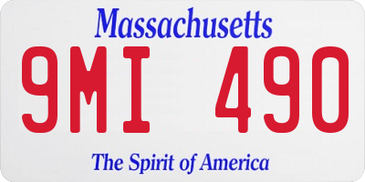 MA license plate 9MI490