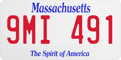 MA license plate 9MI491