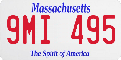 MA license plate 9MI495