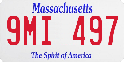 MA license plate 9MI497