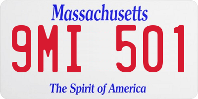 MA license plate 9MI501