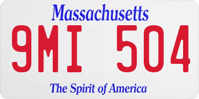 MA license plate 9MI504