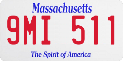 MA license plate 9MI511
