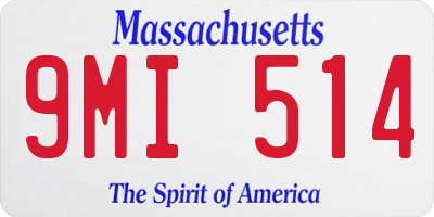 MA license plate 9MI514