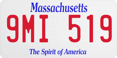 MA license plate 9MI519