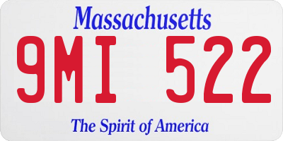 MA license plate 9MI522