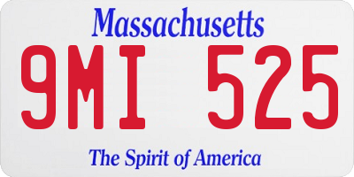 MA license plate 9MI525