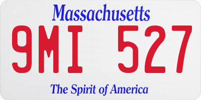 MA license plate 9MI527