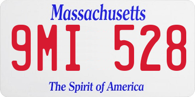 MA license plate 9MI528