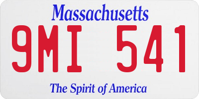 MA license plate 9MI541