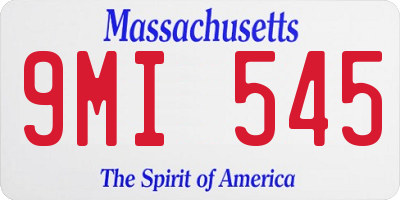 MA license plate 9MI545