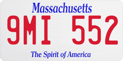 MA license plate 9MI552