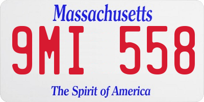 MA license plate 9MI558