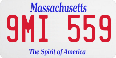 MA license plate 9MI559