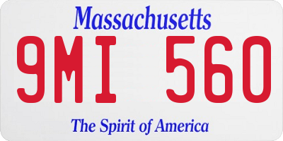 MA license plate 9MI560