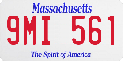 MA license plate 9MI561