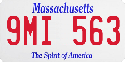 MA license plate 9MI563