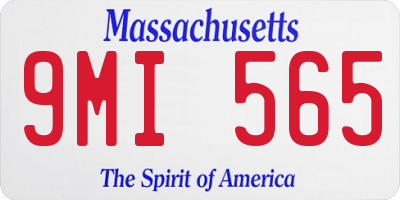 MA license plate 9MI565