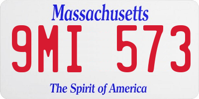 MA license plate 9MI573