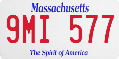 MA license plate 9MI577
