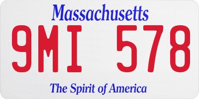 MA license plate 9MI578