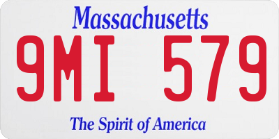 MA license plate 9MI579