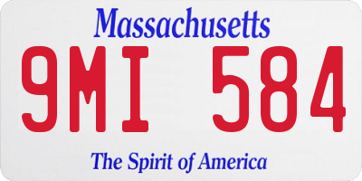 MA license plate 9MI584