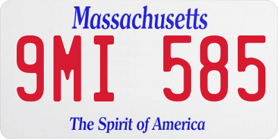 MA license plate 9MI585