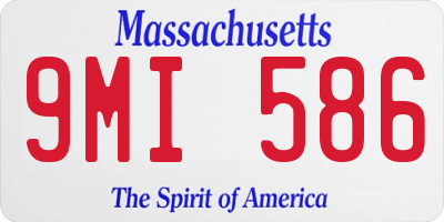 MA license plate 9MI586