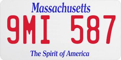 MA license plate 9MI587