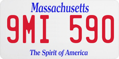 MA license plate 9MI590