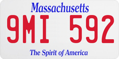 MA license plate 9MI592