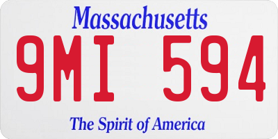 MA license plate 9MI594