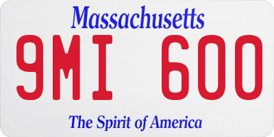 MA license plate 9MI600