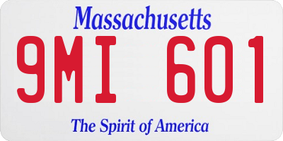 MA license plate 9MI601