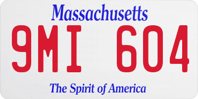 MA license plate 9MI604