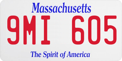 MA license plate 9MI605