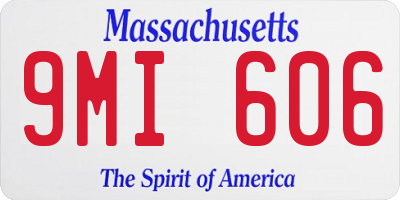 MA license plate 9MI606