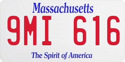MA license plate 9MI616
