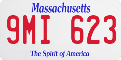 MA license plate 9MI623