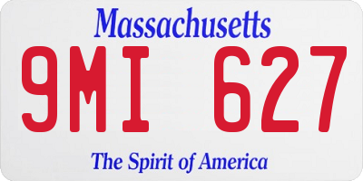 MA license plate 9MI627