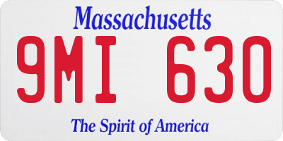 MA license plate 9MI630